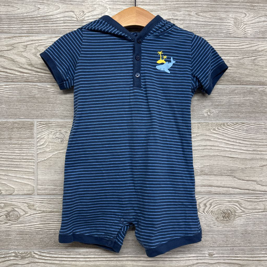 Shorty Romper W/ Hood Whale 18M