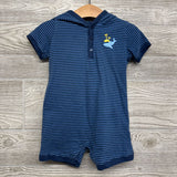 Shorty Romper W/ Hood Whale 18M