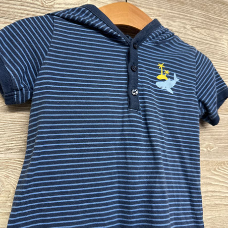Shorty Romper W/ Hood Whale 18M