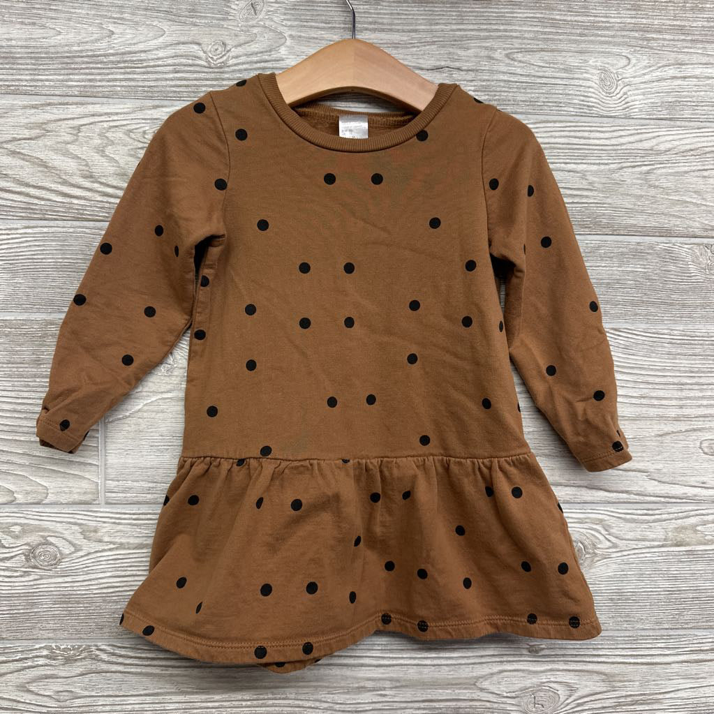 LS Dress Dots 3t