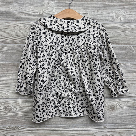 Button Up Collar Dress Flowers 18-24M