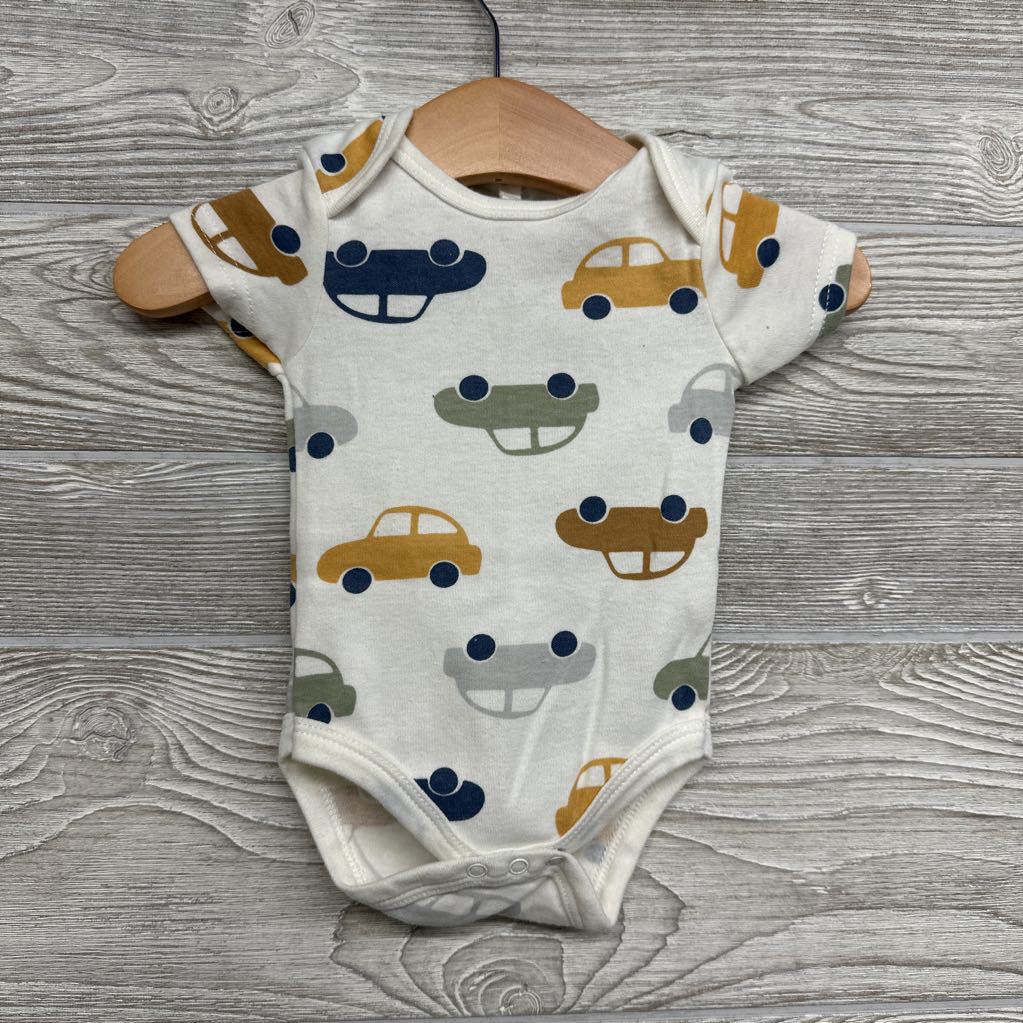 4 Pk Bodysuit Cars 0-3M
