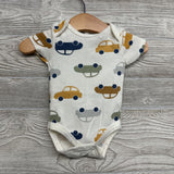 4 Pk Bodysuit Cars 0-3M