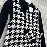 NEW Houndstooth Sweater Jumper, Ribbed LS Shirt & Socks 5-6