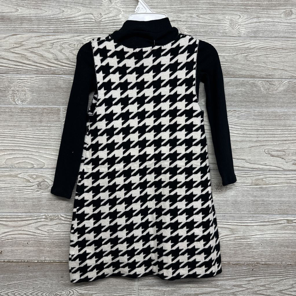 NEW Houndstooth Sweater Jumper, Ribbed LS Shirt & Socks 5-6
