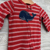Sleeper Stripes Whale 3-6M