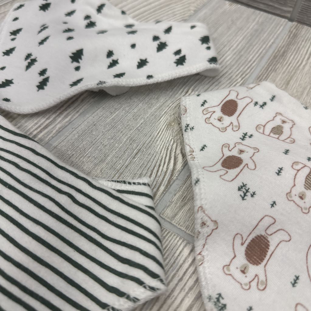 3 Pk Of Bibs Trees & Bears
