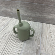Non-Toxic Silicone Straw Cup with Handles