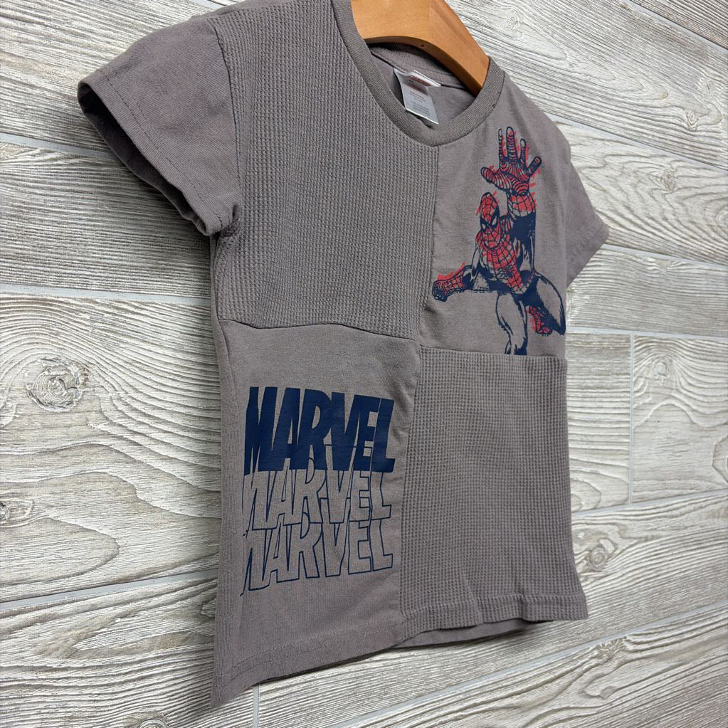 Shirt Waffle Knit Square Spider-man 4t