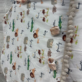 Minky Dot Car Seat Cover Animals