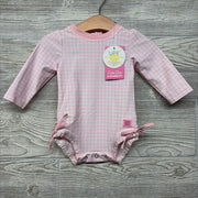 NEW LS Gingham Swimsuit Ruffles 6-12M