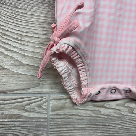 NEW LS Gingham Swimsuit Ruffles 6-12M