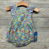 NEW Romper Ruffle Strap Flowers 6-12M