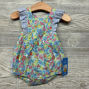 NEW Romper Ruffle Strap Flowers 6-12M