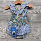 NEW Romper Ruffle Strap Flowers 6-12M