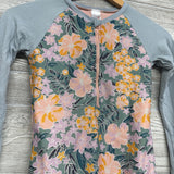 1/4 Zip LS Swimsuit Flowers 10-12