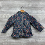 Plush Lined Jacket Flowers 4t