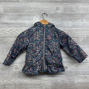 Plush Lined Jacket Flowers 4t
