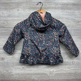 Plush Lined Jacket Flowers 4t