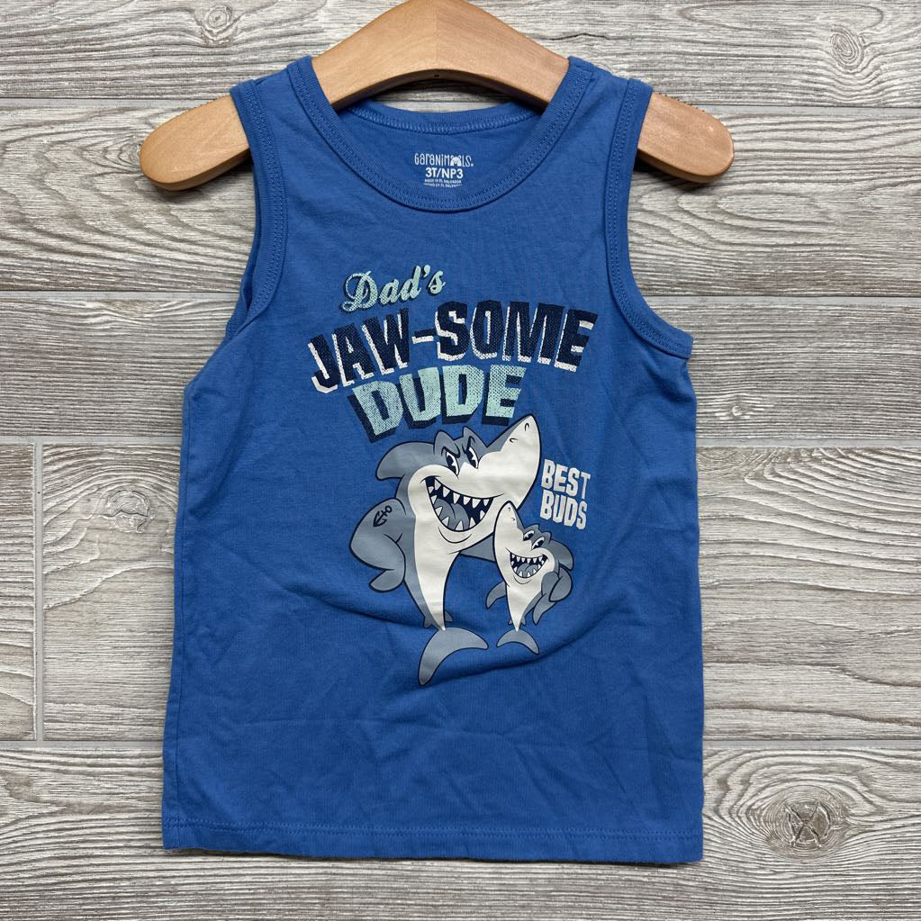 Tank Top Dad's Jaw-some Dude 3t