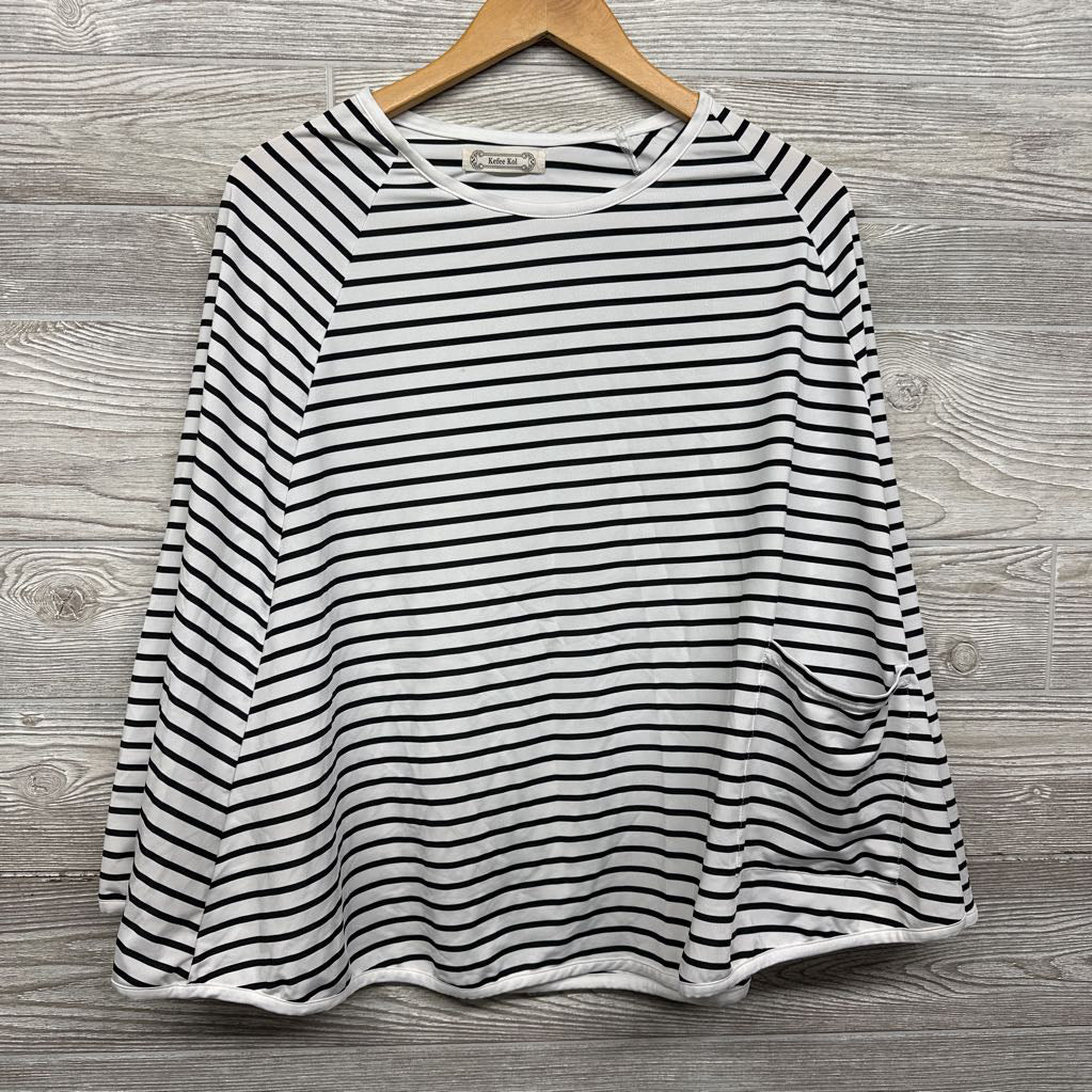 Nursing Poncho Stripes