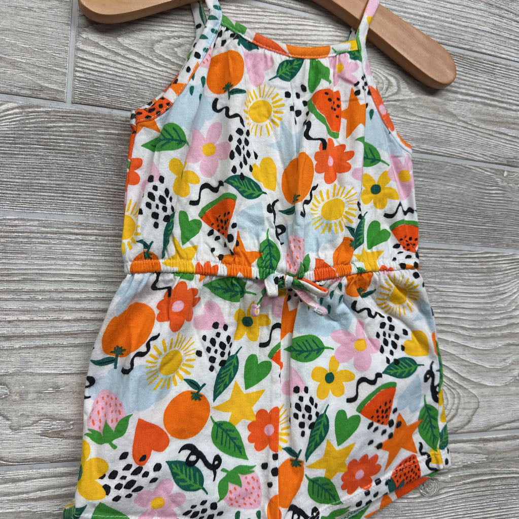 Tank Romper Fruit, Stars 12-18M