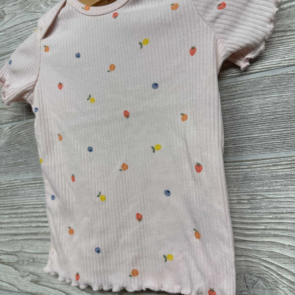 Ribbed Lettuce Trim Shirt Fruit 18M