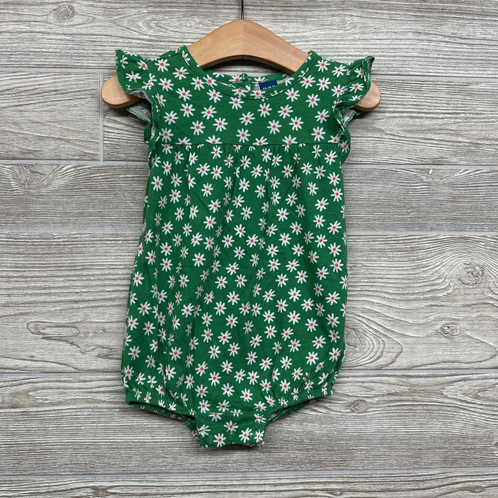 Flutter Sleeve Romper Flowers 12-18M