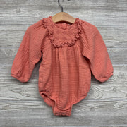 Muslin LS Romper Ruffles 18M