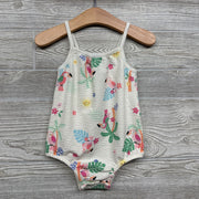 Textured Tank Romper Birds, Sun 18M