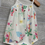 Textured Tank Romper Birds, Sun 18M