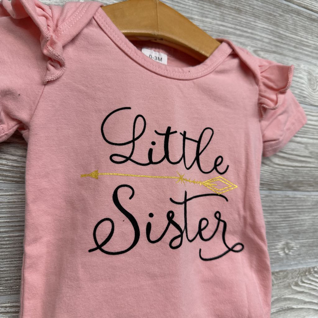 Bodysuit Little Sister 0-3M