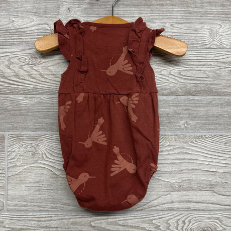 Flutter Sleeve Bubble Romper Birds 6M