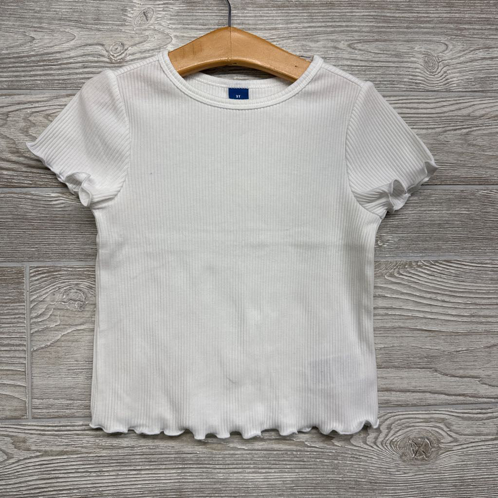 Ribbed Shirt Ruffles 3t