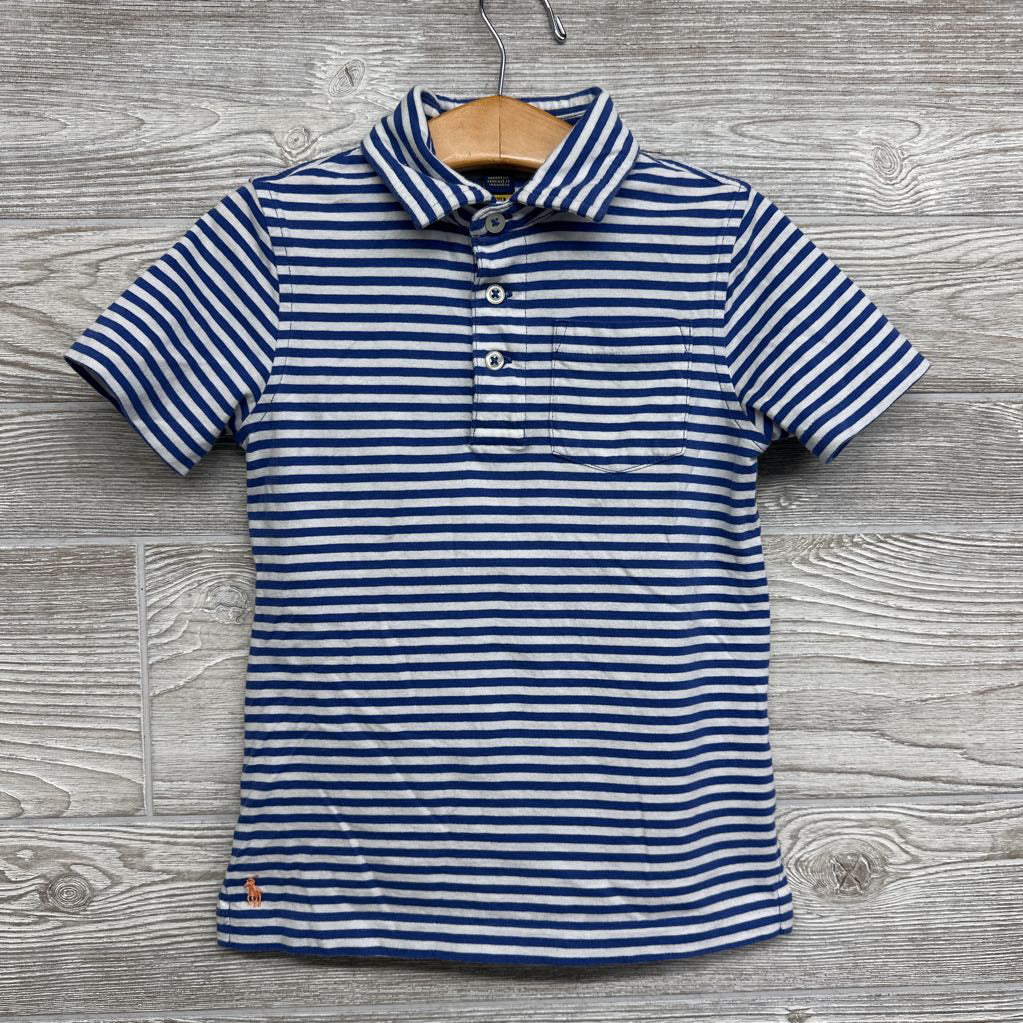 Cotton Jersey Polo Shirt Stripes 4-4t