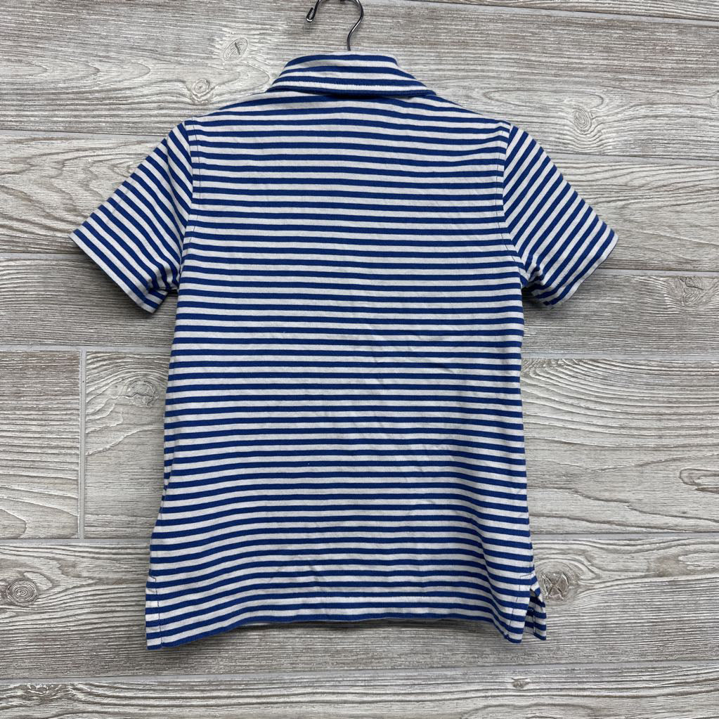 Cotton Jersey Polo Shirt Stripes 4-4t