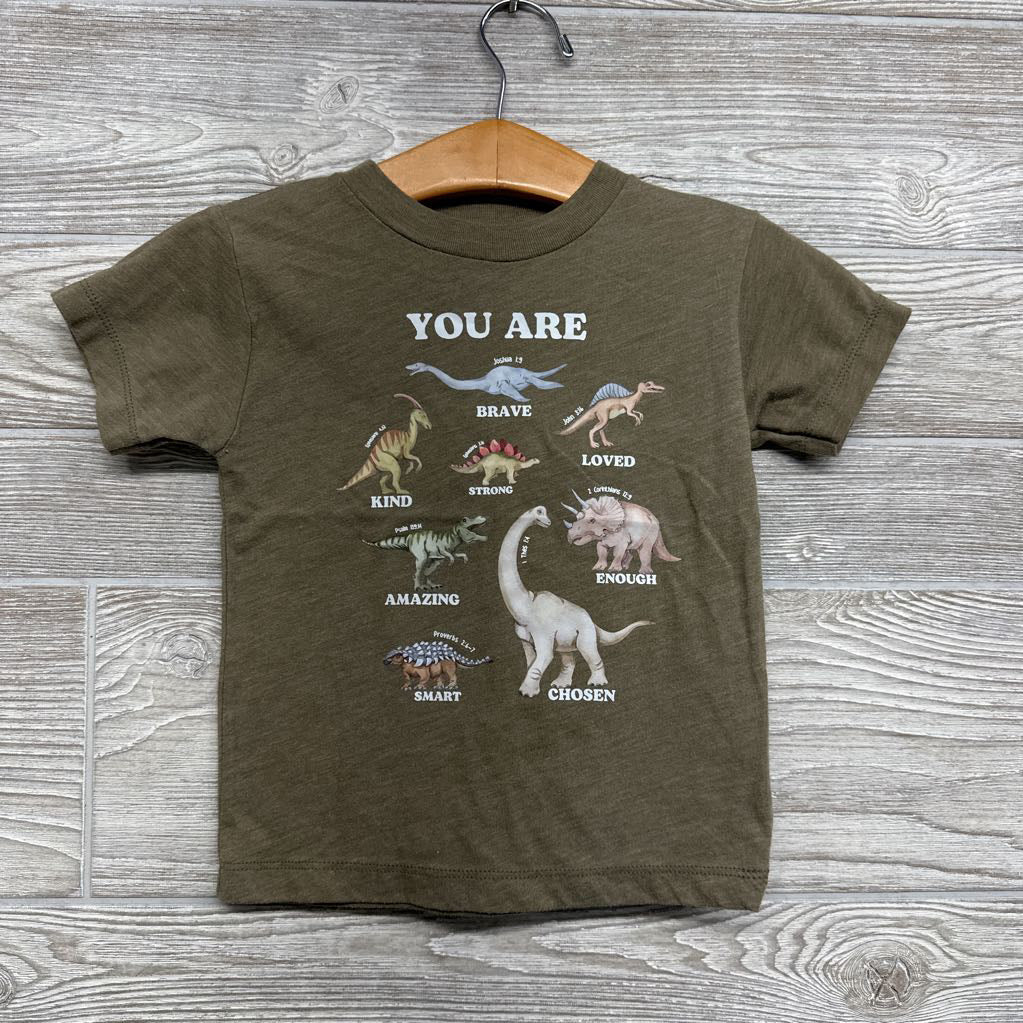 Dinosaur Shirt You Are Brave, Kind 2t