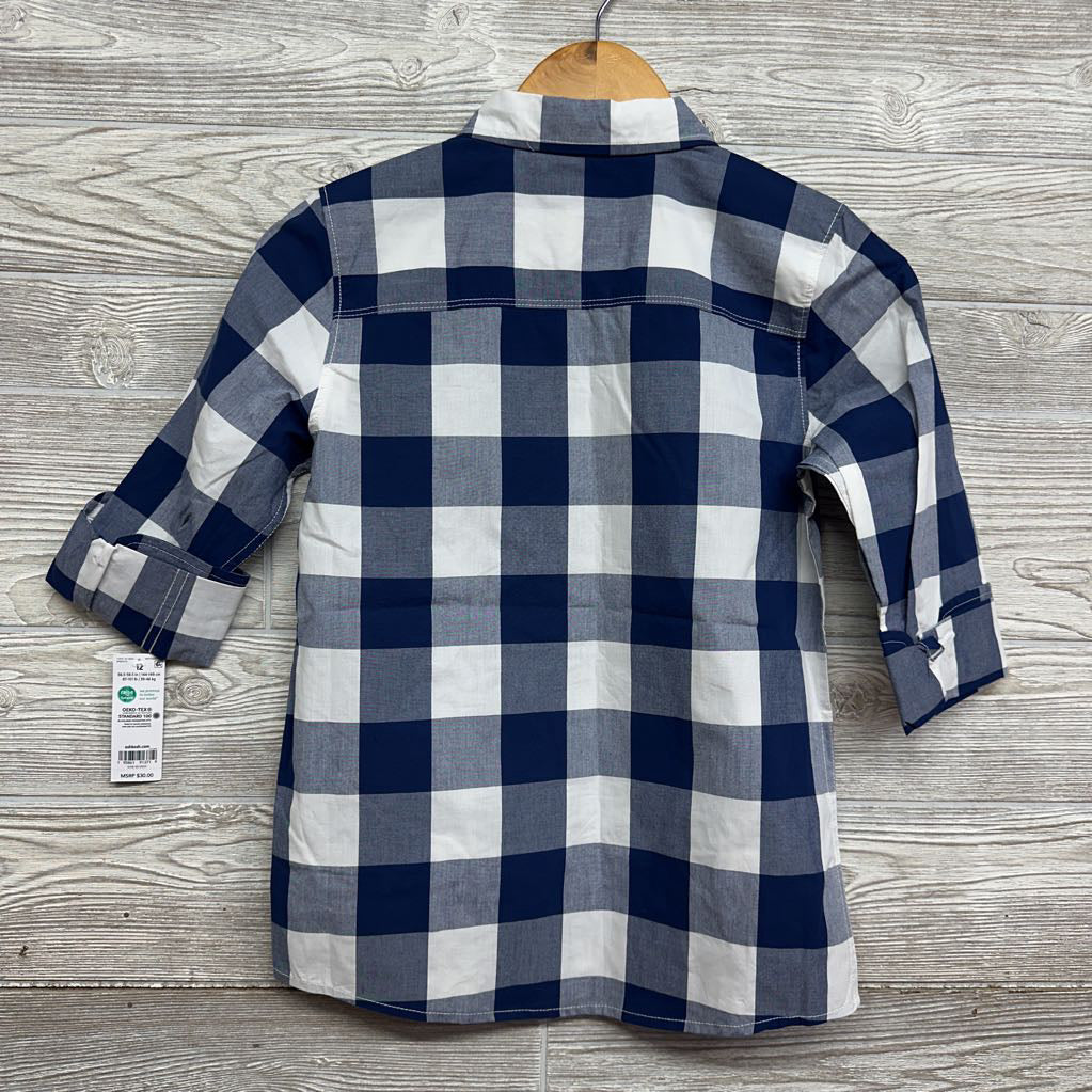 NEW Gingham Dress Shirt 12