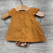 Muslin Button Up SS Shirt & Flower Bubble Shorts 0-3M