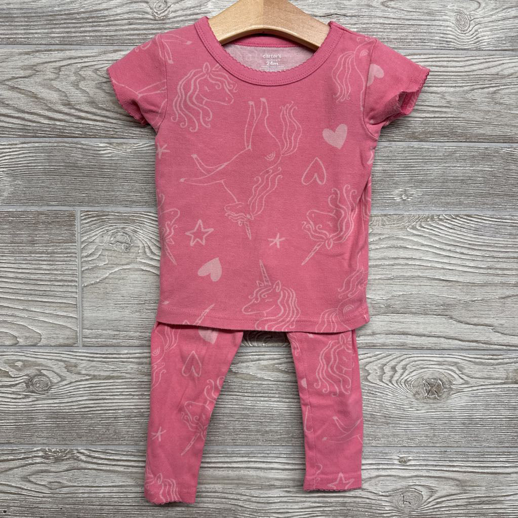 2 Pc Pj Unicorns & Hearts 24M