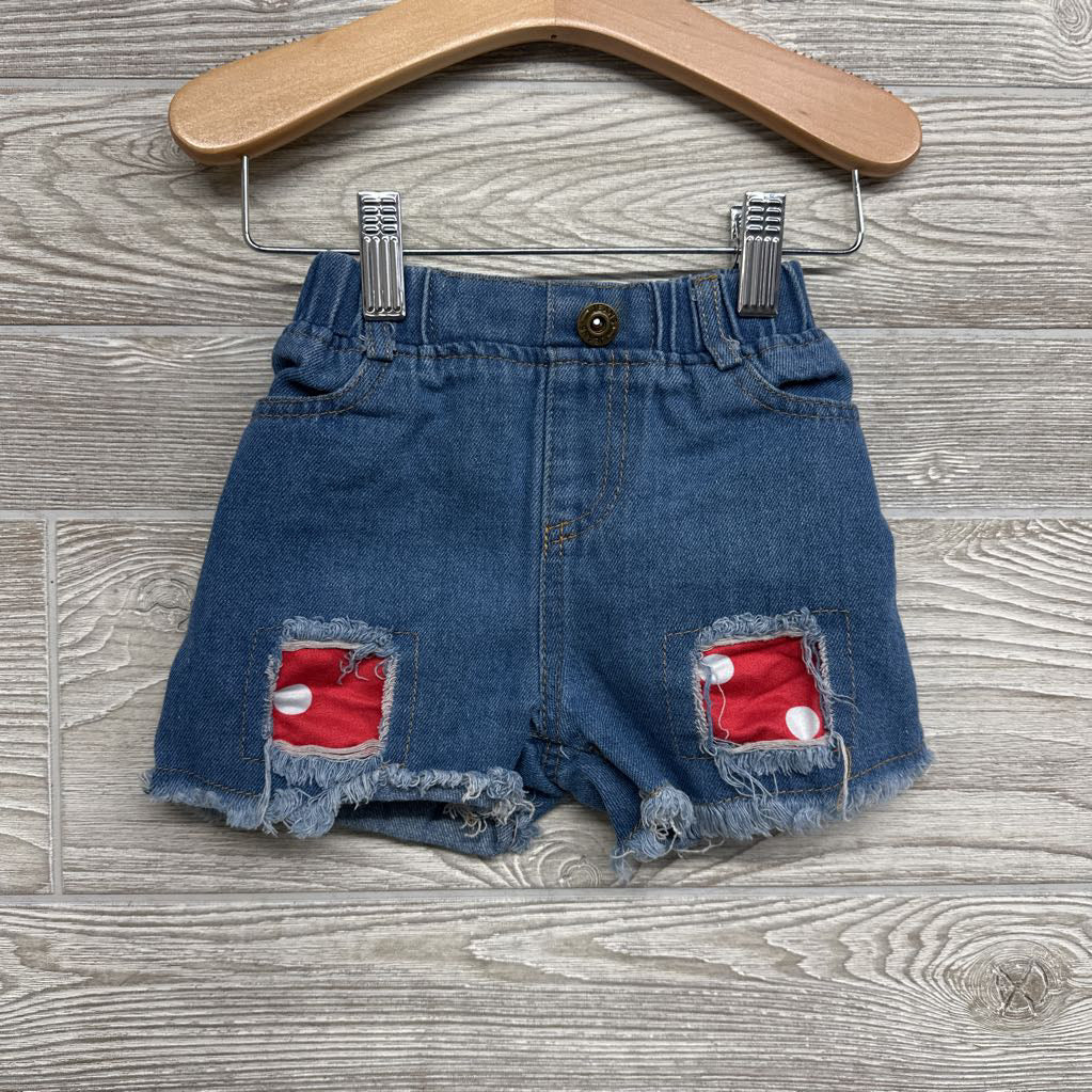 Peplum Shirt Polka Dot & Denim Shorts 18-24M