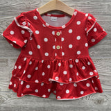 Peplum Shirt Polka Dot & Denim Shorts 18-24M