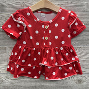 Peplum Shirt Polka Dot & Denim Shorts 18-24M