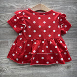 Peplum Shirt Polka Dot & Denim Shorts 18-24M