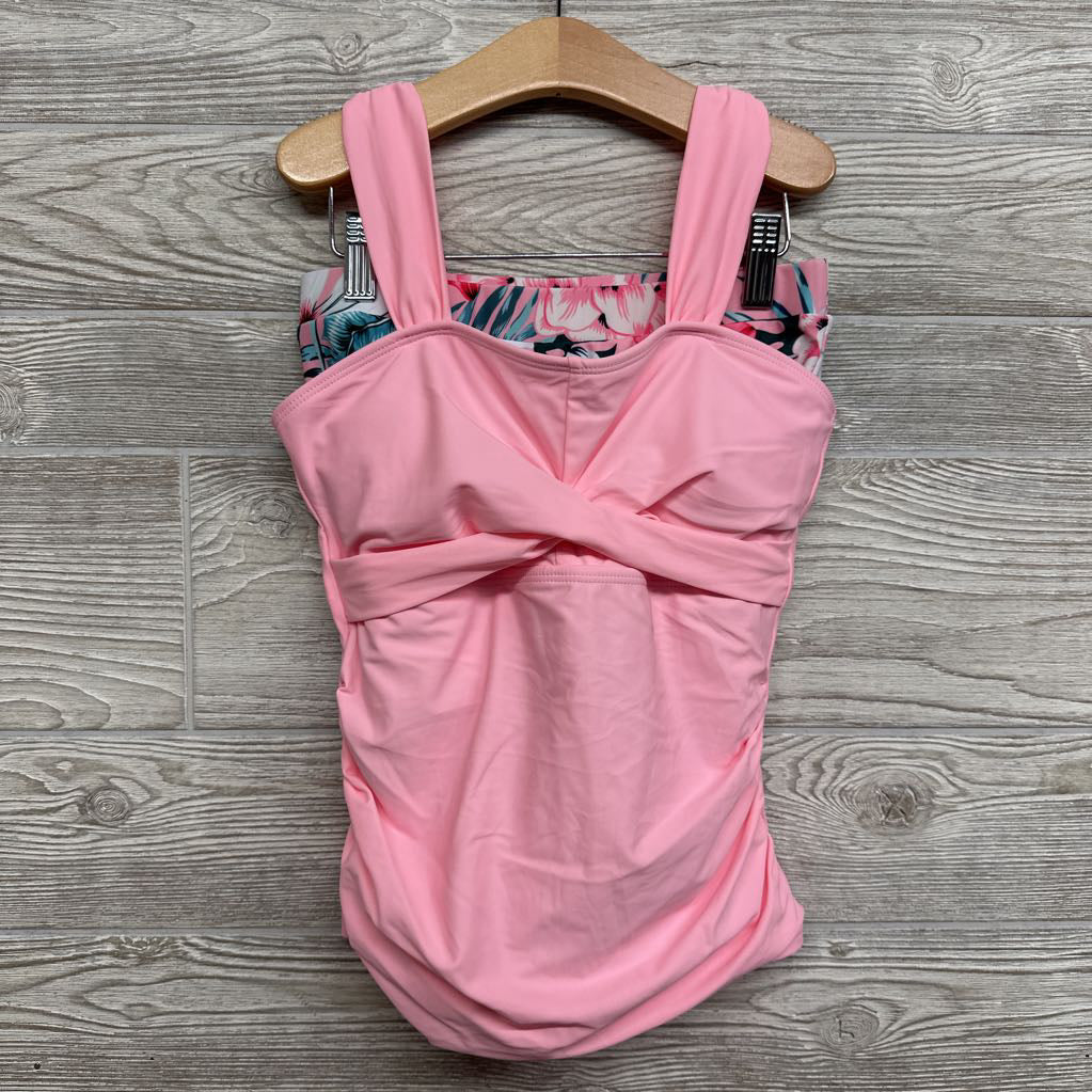 NEW 2 Pc Swimsuit Leaves 12-14