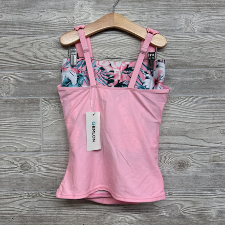 NEW 2 Pc Swimsuit Leaves 12-14