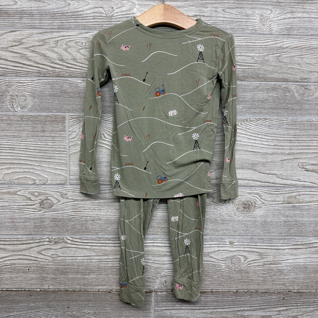 2 Pc Bamboo Pj Farm Animals, Tractors 3t