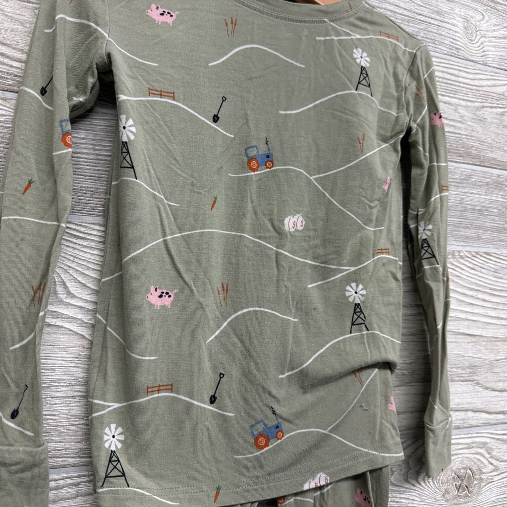 2 Pc Bamboo Pj Farm Animals, Tractors 3t