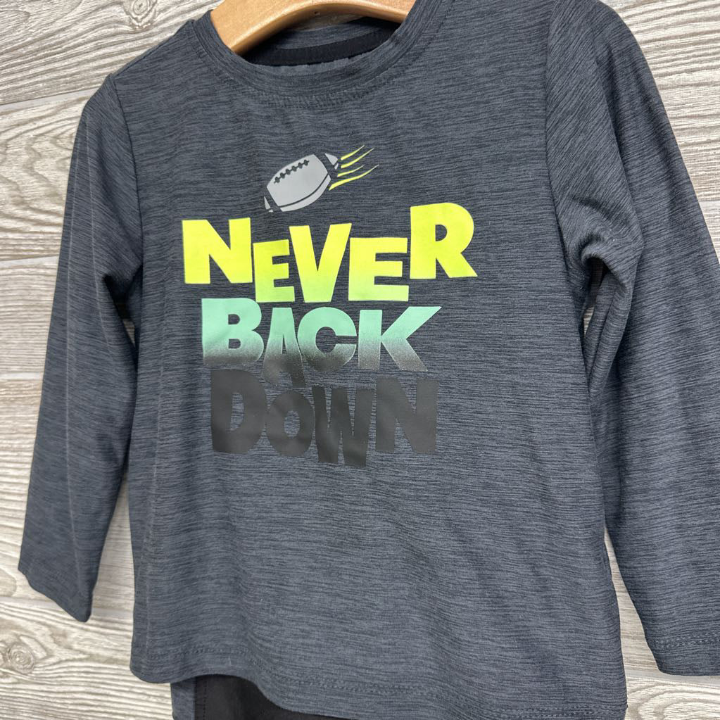 LS Shirt Never Back Down & Pants 3t