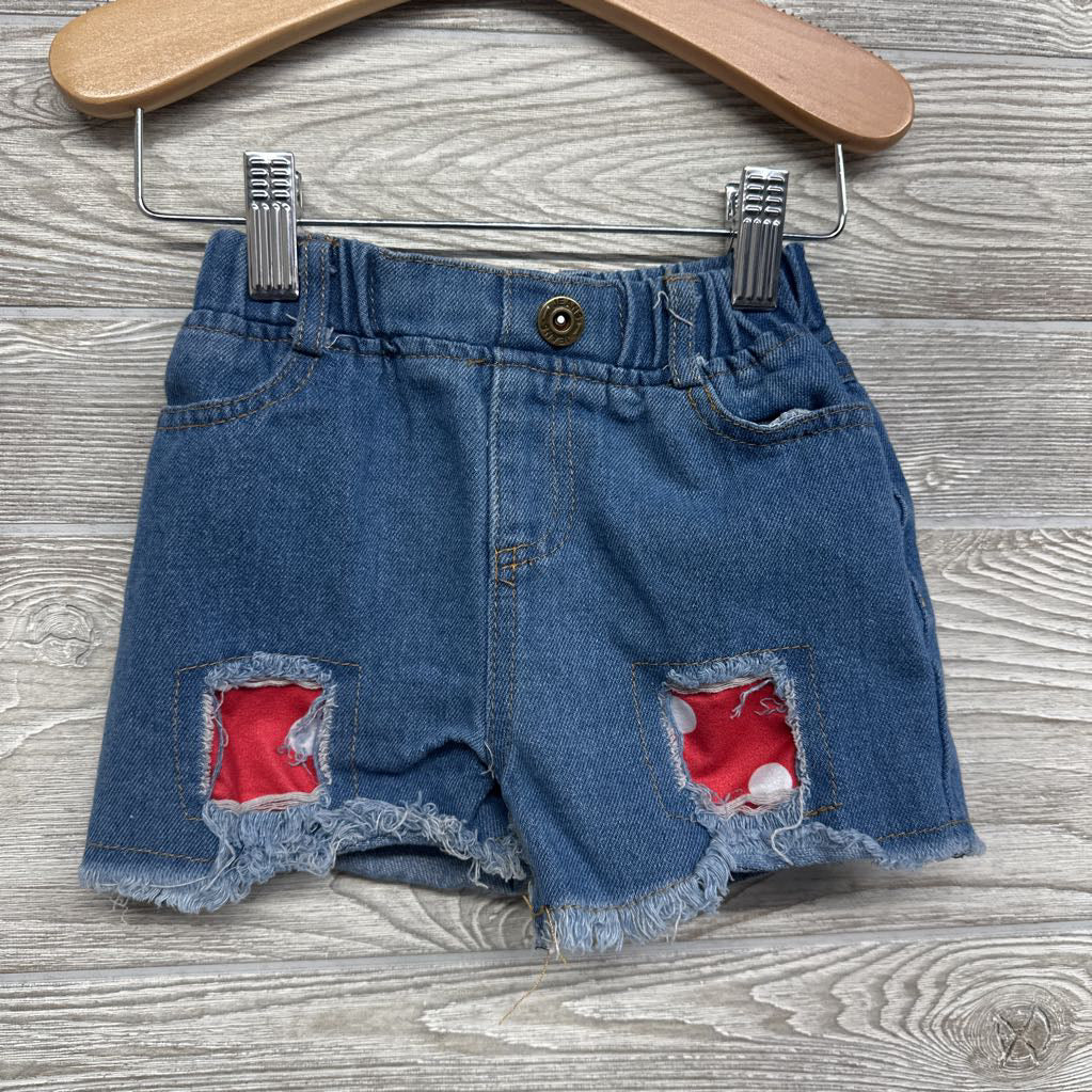 Pull On Denim Shorts Patches 18-24M